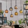 Ripoll Hanglamp, Kogellampje, Hanglamp Blauw, Chroom, Goud, Groen, Koperkleurig, Rookkleurig, 6-lichts