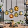 Ripoll Hanglamp, Kogellampje, Hanglamp Blauw, Goud, Groen, Koperkleurig, 6-lichts