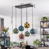 Ripoll Hanglamp, Kogellampje, Hanglamp Blauw, Goud, Groen, Koperkleurig, 6-lichts