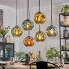 Ripoll Hanglamp, Kogellampje, Hanglamp Blauw, Goud, Groen, Koperkleurig, 6-lichts
