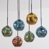 Ripoll Hanglamp, Kogellampje, Hanglamp Blauw, Goud, Groen, Koperkleurig, 6-lichts