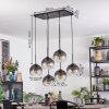 Koyoto Hanglamp, Kogellampje, Hanglamp Duidelijk, Rookkleurig, 6-lichts