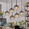 Koyoto Hanglamp, Kogellampje, Hanglamp Duidelijk, Rookkleurig, 6-lichts