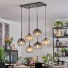 Koyoto Hanglamp, Kogellampje, Hanglamp Amber, Duidelijk, Rookkleurig, 6-lichts