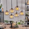 Koyoto Hanglamp, Kogellampje, Hanglamp Amber, Duidelijk, 6-lichts