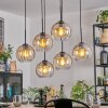 Koyoto Hanglamp, Kogellampje, Hanglamp Amber, Duidelijk, 6-lichts