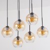Koyoto Hanglamp, Kogellampje, Hanglamp Amber, Duidelijk, 6-lichts
