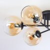 Koyoto Plafondlamp, Kogellampje Amber, Duidelijk, 6-lichts