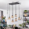Koyoto Hanglamp, Kogellampje, Hanglamp Amber, 6-lichts