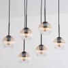 Koyoto Hanglamp, Kogellampje, Hanglamp Amber, Duidelijk, 6-lichts