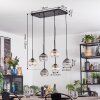 Koyoto Hanglamp, Kogellampje, Hanglamp Amber, Duidelijk, Rookkleurig, 6-lichts