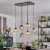 Koyoto Hanglamp, Kogellampje, Hanglamp Amber, Duidelijk, Rookkleurig, 6-lichts