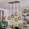 Ripoll Hanglamp, Kogellampje, Hanglamp Amber, Blauw, Chroom, Groen, Rookkleurig, 6-lichts