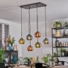 Ripoll Hanglamp, Kogellampje, Hanglamp Blauw, Groen, Koperkleurig, 6-lichts