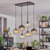 Koyoto Hanglamp, Kogellampje, Hanglamp Amber, Duidelijk, Rookkleurig, 6-lichts