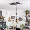 Koyoto Hanglamp, Kogellampje, Hanglamp Amber, Duidelijk, Rookkleurig, 6-lichts