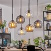 Koyoto Hanglamp, Kogellampje, Hanglamp Amber, Duidelijk, Rookkleurig, 6-lichts