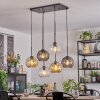 Koyoto Hanglamp, Kogellampje, Hanglamp Amber, Duidelijk, Rookkleurig, 6-lichts