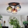Gastor Plafondlamp, Kogellampje Blauw, Groen, Duidelijk, Koperkleurig, 3-lichts
