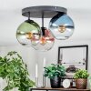Gastor Plafondlamp, Kogellampje Blauw, Groen, Duidelijk, Koperkleurig, 3-lichts