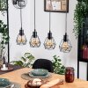 Yaak Hanglamp, Hanglamp Natuurlijke kleuren, Zwart, 4-lichts
