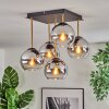 Koyoto Plafondlamp, Kogellampje Goud, Zwart, 5-lichts