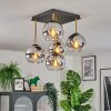 Koyoto Plafondlamp, Kogellampje Goud, Zwart, 5-lichts