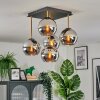 Koyoto Plafondlamp, Kogellampje Goud, Zwart, 5-lichts