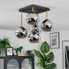Koyoto Plafondlamp, Kogellampje Goud, Zwart, 5-lichts