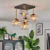 Koyoto Plafondlamp, Kogellampje Goud, Zwart, 5-lichts