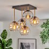 Koyoto Plafondlamp, Kogellampje Goud, Zwart, 5-lichts