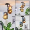 Koyoto Plafondlamp, Kogellampje 31 cm Blauw, Goud, Groen, Duidelijk, 4-lichts