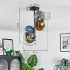 Koyoto Plafondlamp, Kogellampje 31 cm Blauw, Goud, Groen, Duidelijk, 4-lichts