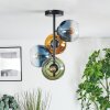 Koyoto Plafondlamp, Kogellampje 31 cm Blauw, Goud, Groen, Duidelijk, 4-lichts