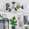 Koyoto Plafondlamp, Kogellampje 78 cm Blauw, Goud, Groen, Duidelijk, Koperkleurig, 6-lichts
