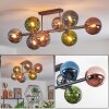 Gastor Plafondlamp, Kogellampje Blauw, Chroom, Groen, Koperkleurig, Rookkleurig, 8-lichts