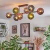 Gastor Plafondlamp, Kogellampje Blauw, Chroom, Groen, Koperkleurig, Rookkleurig, 8-lichts