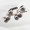 Koyoto Plafondlamp, Kogellampje Goud, Zwart, 8-lichts