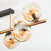 Koyoto Plafondlamp, Kogellampje Goud, Zwart, 8-lichts