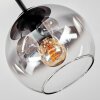Koyoto Plafondlamp, Kogellampje Chroom, Duidelijk, Rookkleurig, 3-lichts
