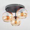 Koyoto Plafondlamp, Kogellampje Amber, 3-lichts