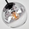 Koyoto Plafondlamp, Kogellampje Duidelijk, Rookkleurig, 3-lichts