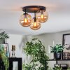 Gastor Plafondlamp, Kogellampje Amber, 3-lichts