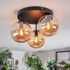 Gastor Plafondlamp, Kogellampje Amber, 3-lichts