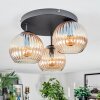 Koyoto Plafondlamp, Kogellampje Amber, 3-lichts