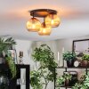 Koyoto Plafondlamp, Kogellampje Amber, 3-lichts