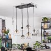 Koyoto Hanglamp, Kogellampje, Hanglamp Amber, Duidelijk, Rookkleurig, 6-lichts