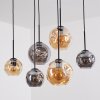 Ripoll Hanglamp, Kogellampje, Hanglamp Amber, Rookkleurig, 6-lichts