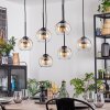 Koyoto Hanglamp, Kogellampje, Hanglamp Amber, Duidelijk, 6-lichts