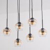Koyoto Hanglamp, Kogellampje, Hanglamp Amber, Duidelijk, 6-lichts